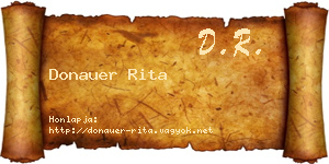 Donauer Rita névjegykártya